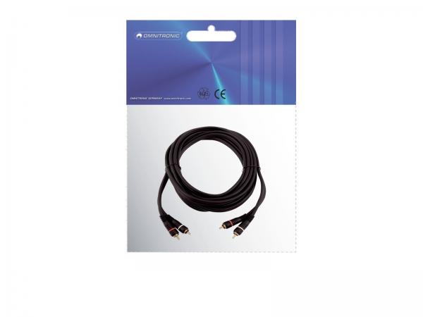 OMNITRONIC Cinch Kabel 2x2 5m
