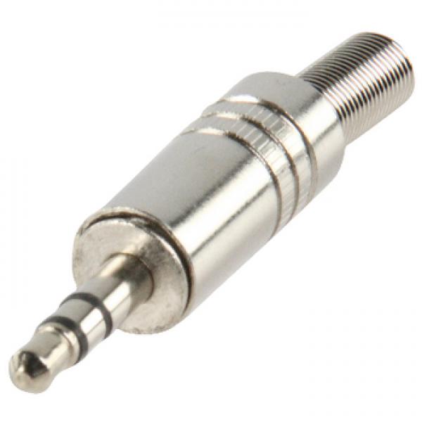 Audio-Stecker 3.5 mm Male Silber