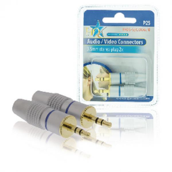 Audio-Stecker 3.5 mm Male Silber