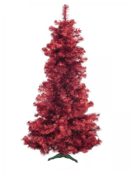 EUROPALMS Tannenbaum FUTURA, rot-metallic, 210cm