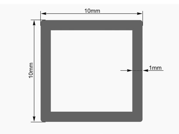EUROLITE Leer-Rohr 10x10mm clear 4m