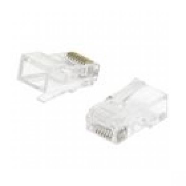 Stecker RJ45 Solid UTP CAT5 Male Transparent